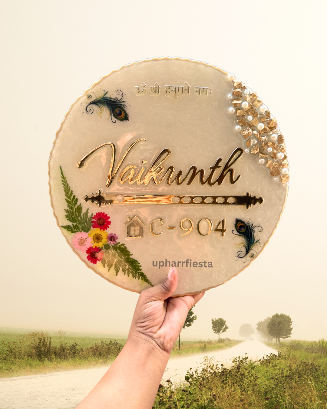 Vaikunth Morepankh Resin Nameplate