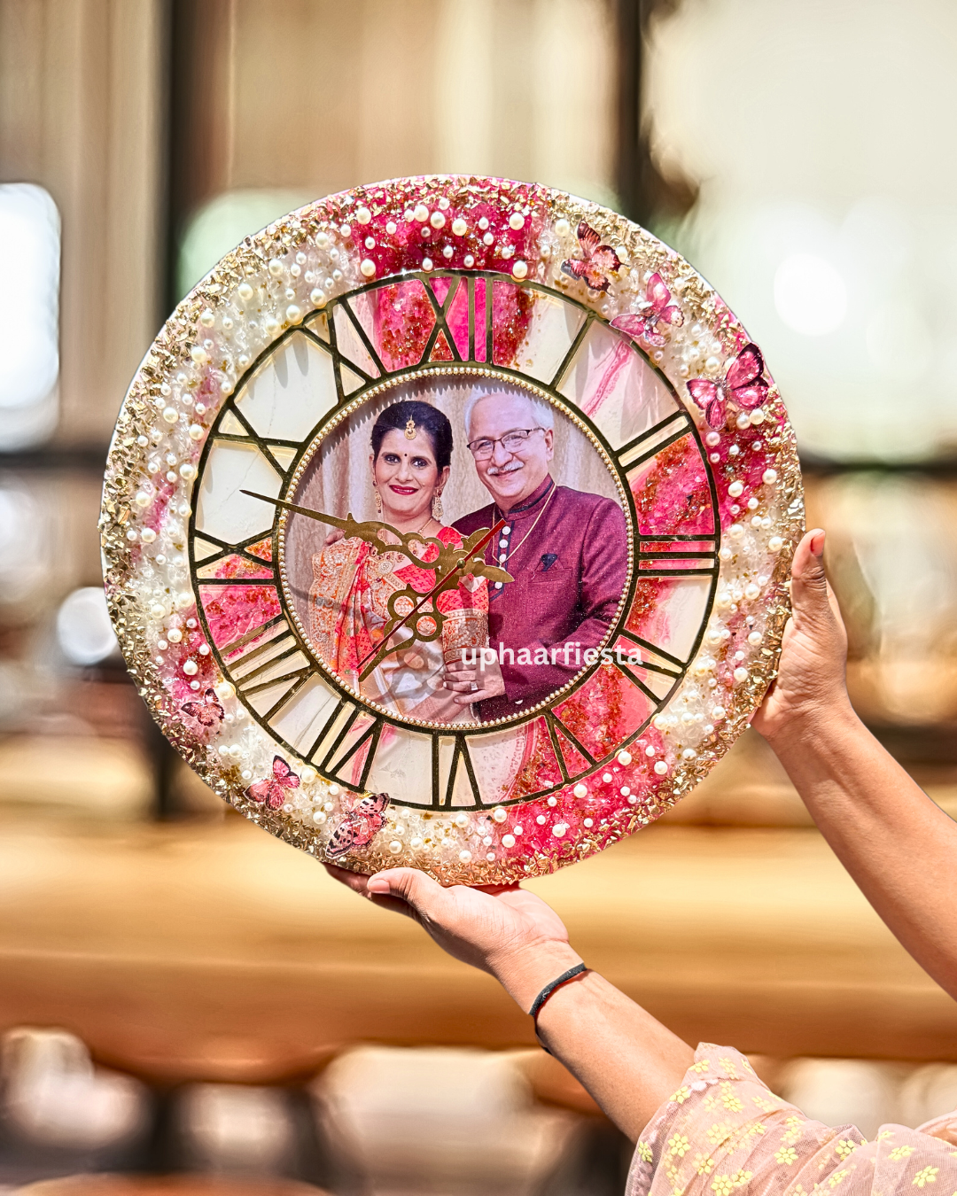 LUXURY Butterfly Resin Wall Clock
