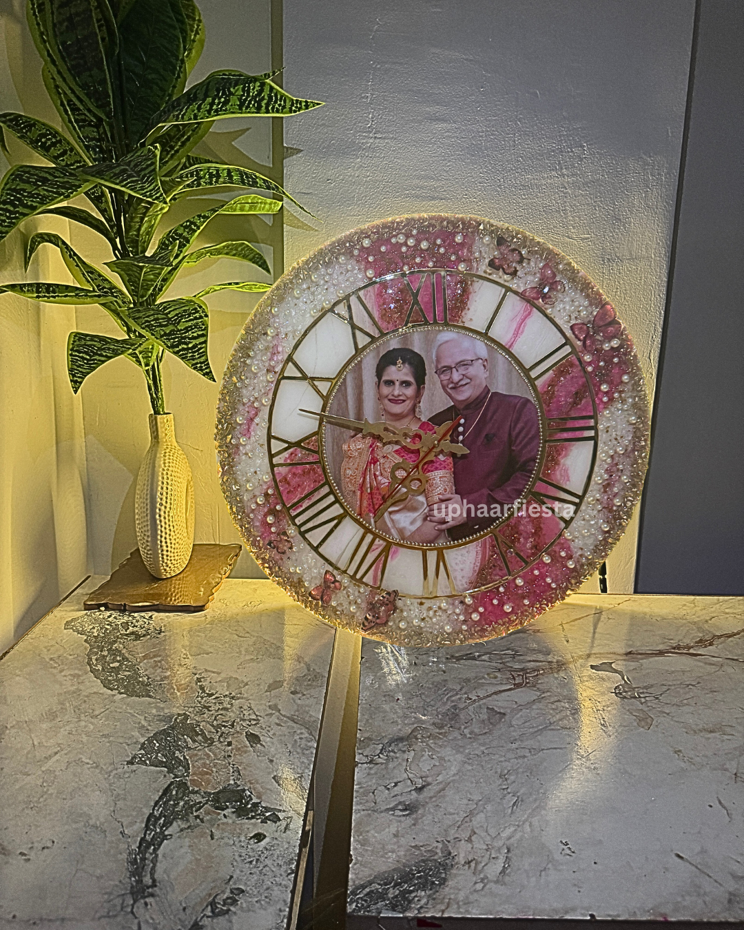 LUXURY Butterfly Resin Wall Clock