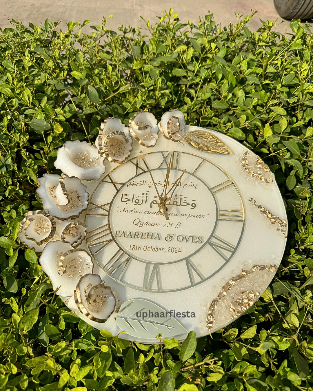 Tulip Solid Flower Resin Wall Clock