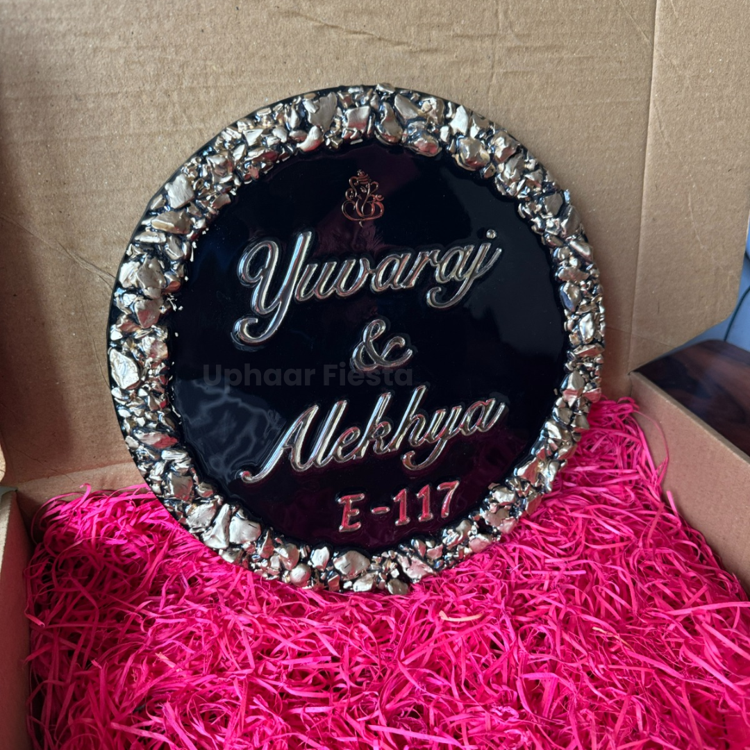 Mate Black Resin Nameplate