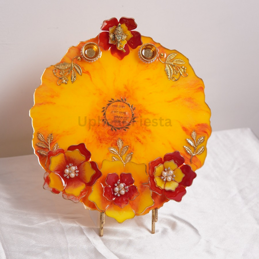 Yellow & Red Pooja Thali