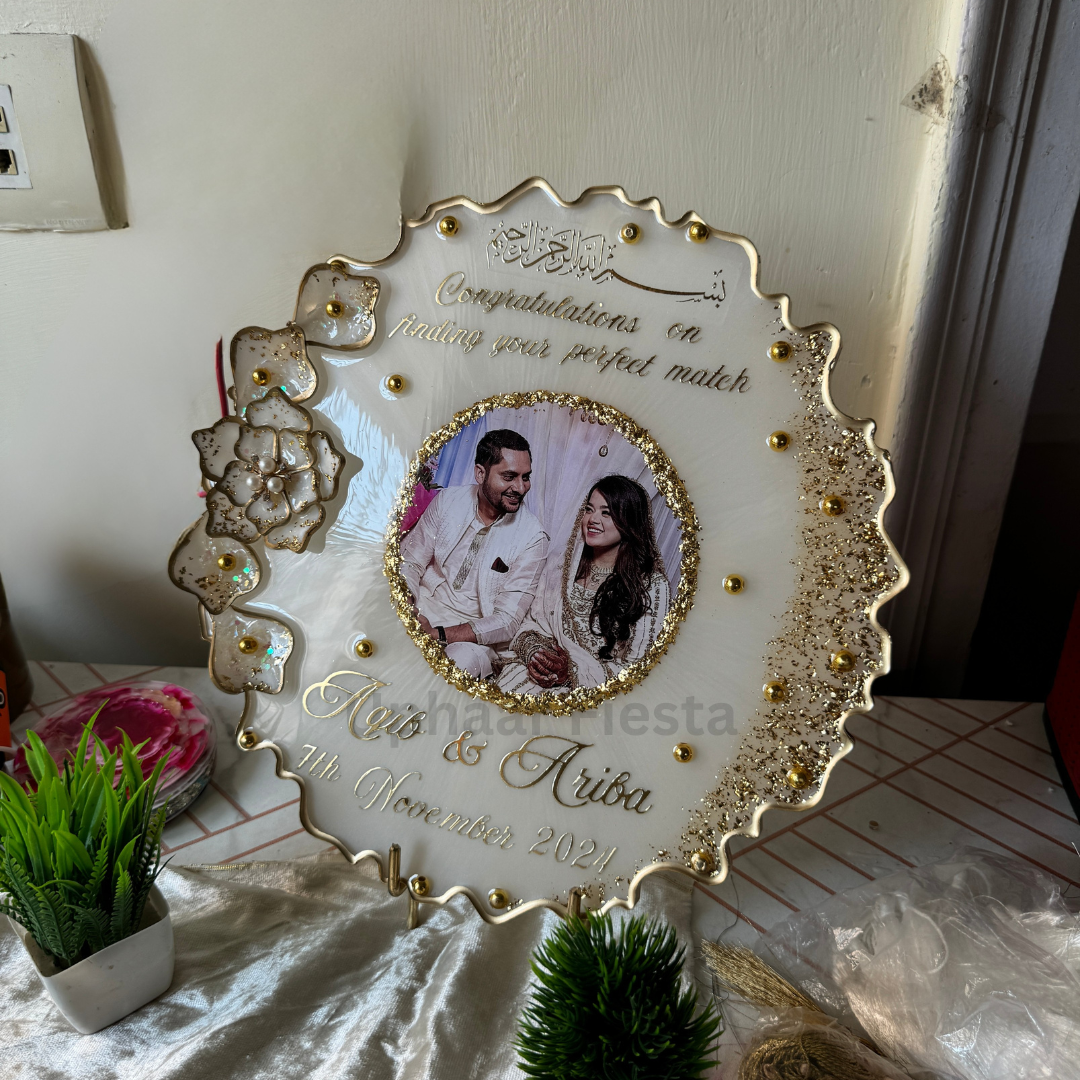 Anniversary resin photo frame