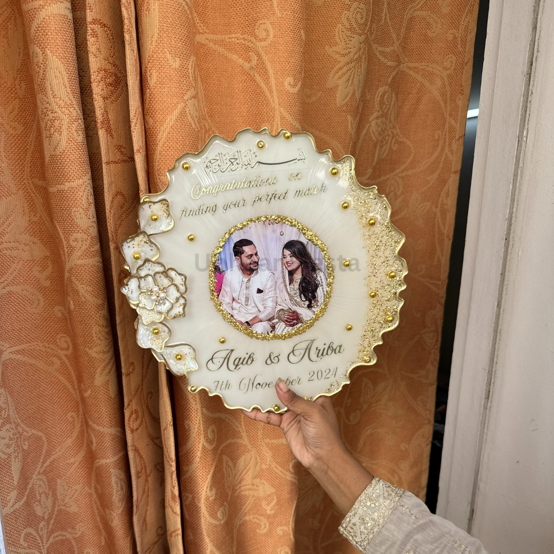 Anniversary resin photo frame