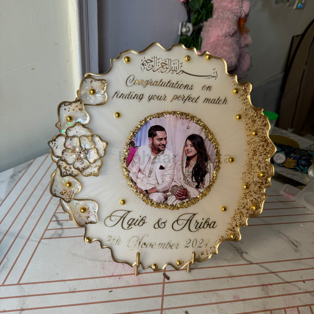 Anniversary resin photo frame
