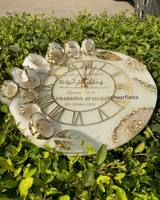 Tulip Solid Flower Resin Wall Clock