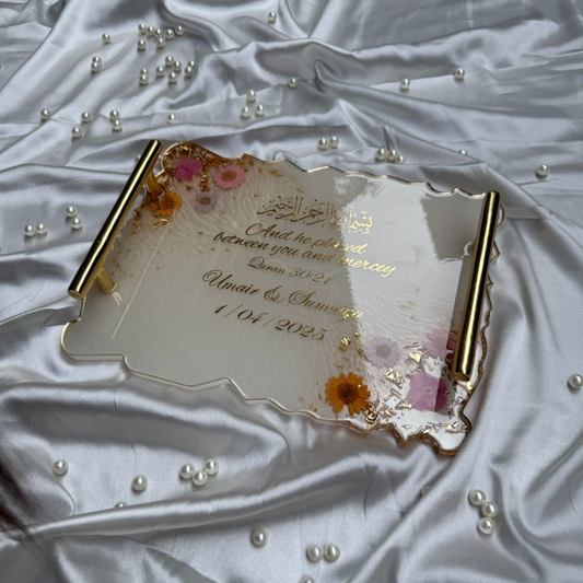 Pearl White Engagement Platter