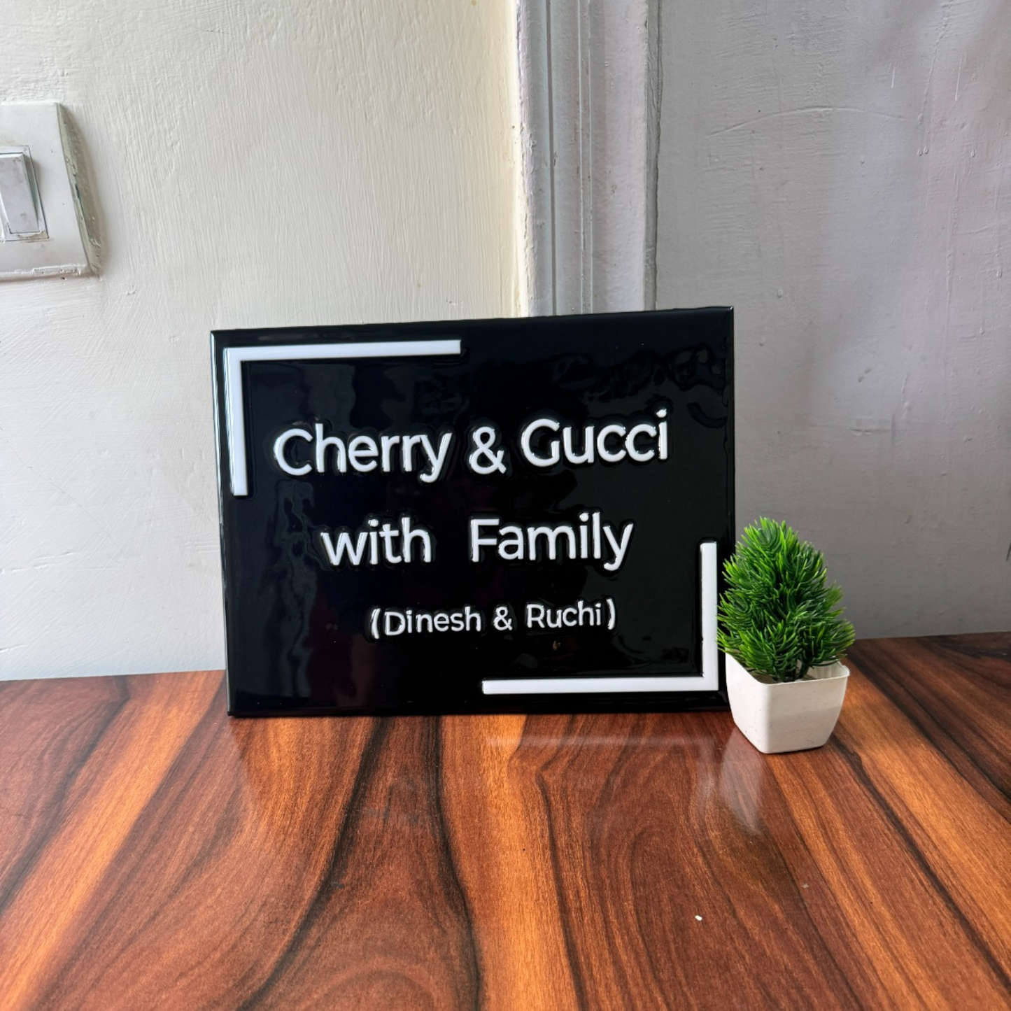 Gucci Resin Nameplate