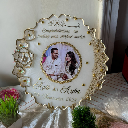 Anniversary resin photo frame