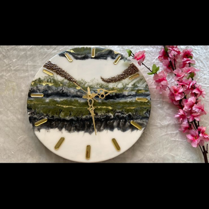 Shiny Golden Tortoise, Resin Wall Clock