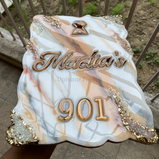 Madia’s Premium Resin Nameplate