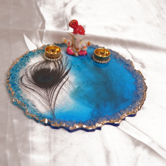 Peacocks Feather Pooja Thali