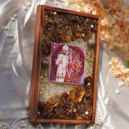 Wooden Frame varmala preservation