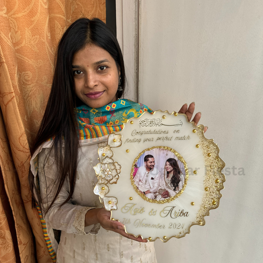 Anniversary resin photo frame