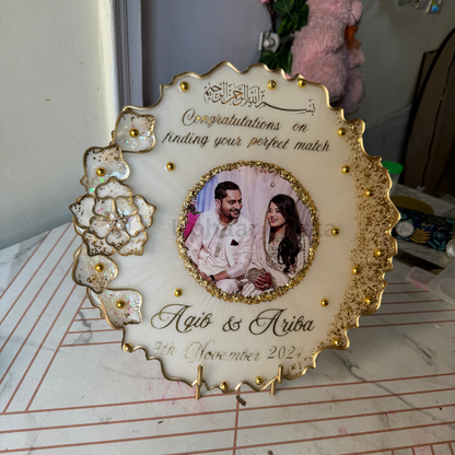 Anniversary resin photo frame