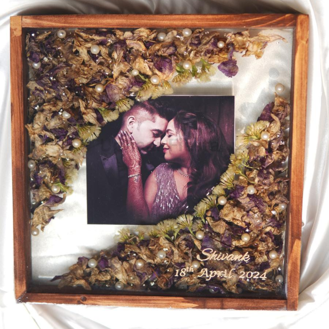 Wooden Frame varmala preservation