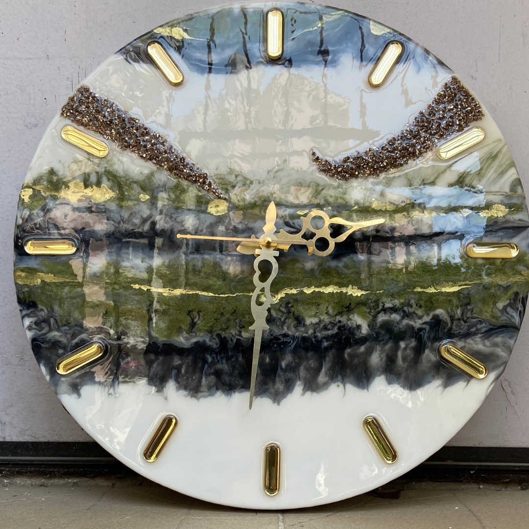 Shiny Golden Tortoise, Resin Wall Clock